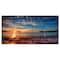 Designart - Tranquil Beach and Whimsical Clouds - Seashore Photo Canvas Art Print